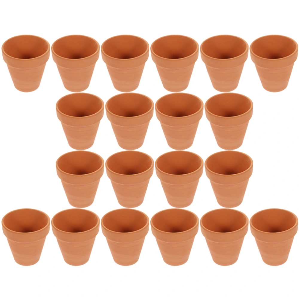 20pcs Mini Terracotta Pots with Drainage Holes Succulent Cactus Nursery Planter