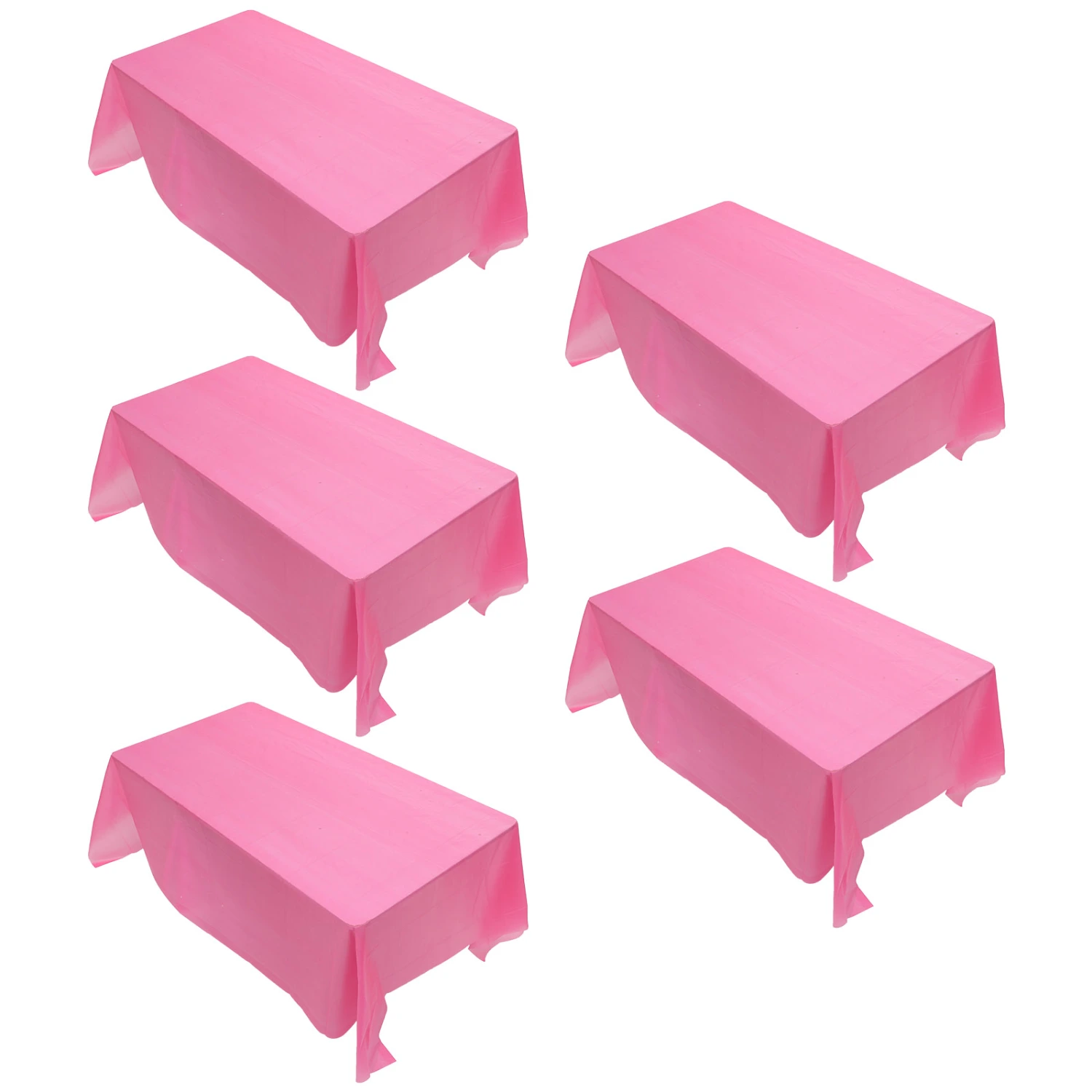 5pcs Rectangular Tablecloths Plastic Tablecloth Dining Table Cloth Party Tablecloth