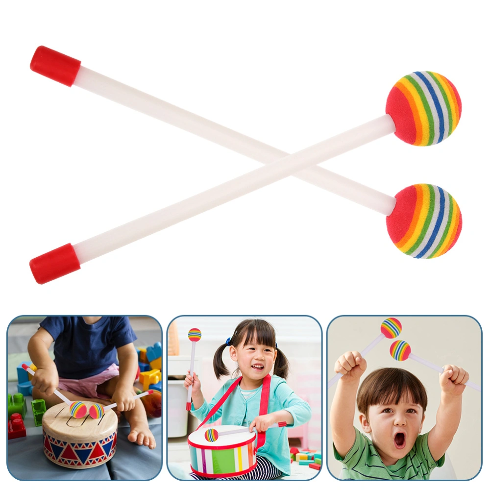 6pcs Lovely Kids Lollipop Shape Drumstick Percussion Instrument Accessory Plastic Drum Sticks