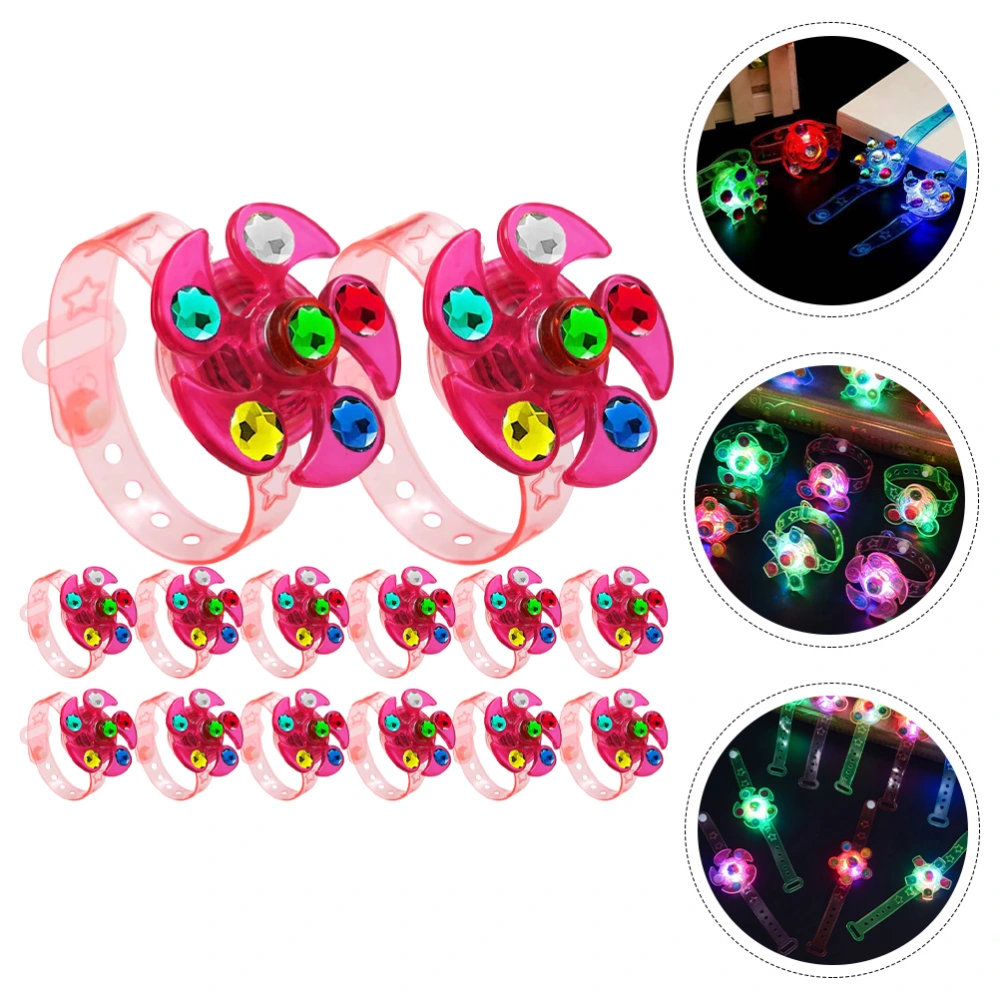 15Pcs Kids Wristband Toy Children Glowing Wrist Band Kids Fidget Toy Party Accessory (Mixed Style)