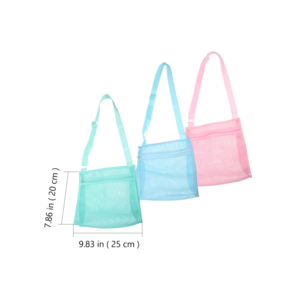 3Pcs Mesh Beach Tote Bag Picnic Vacation Tote Beach Handbag Women Shoulder Bag for Beach