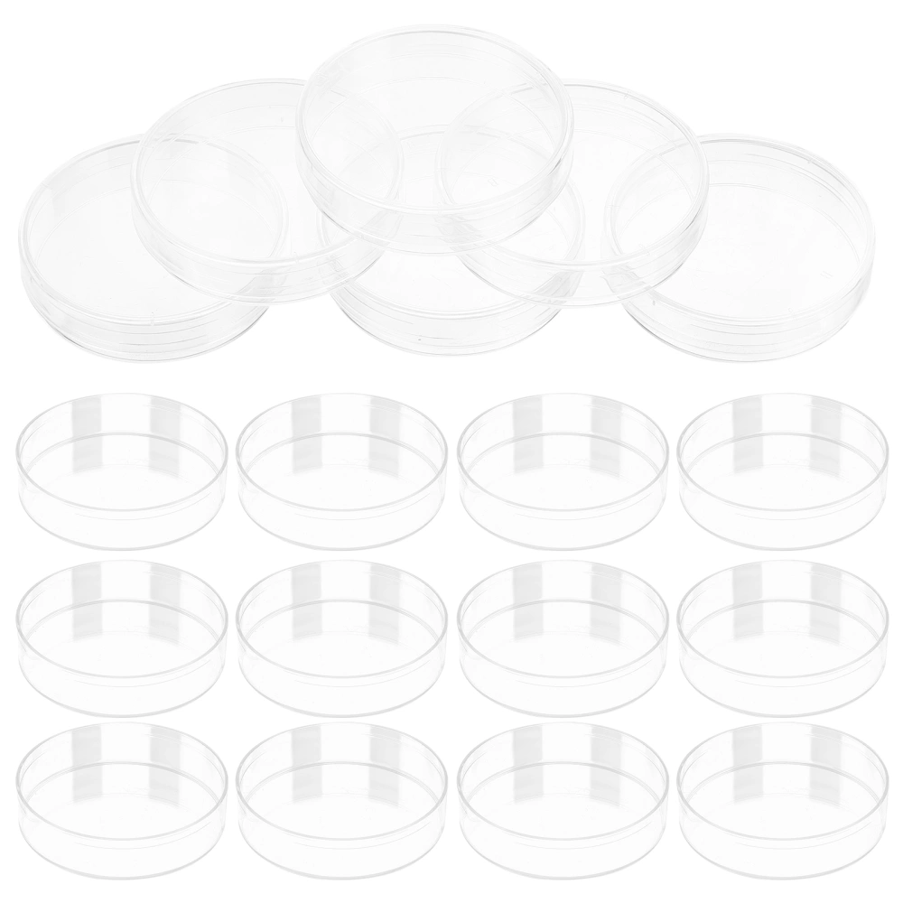 30pcs Plastic Petri Dish with Lid Tissue Culture Plate Science Experiment Supplies