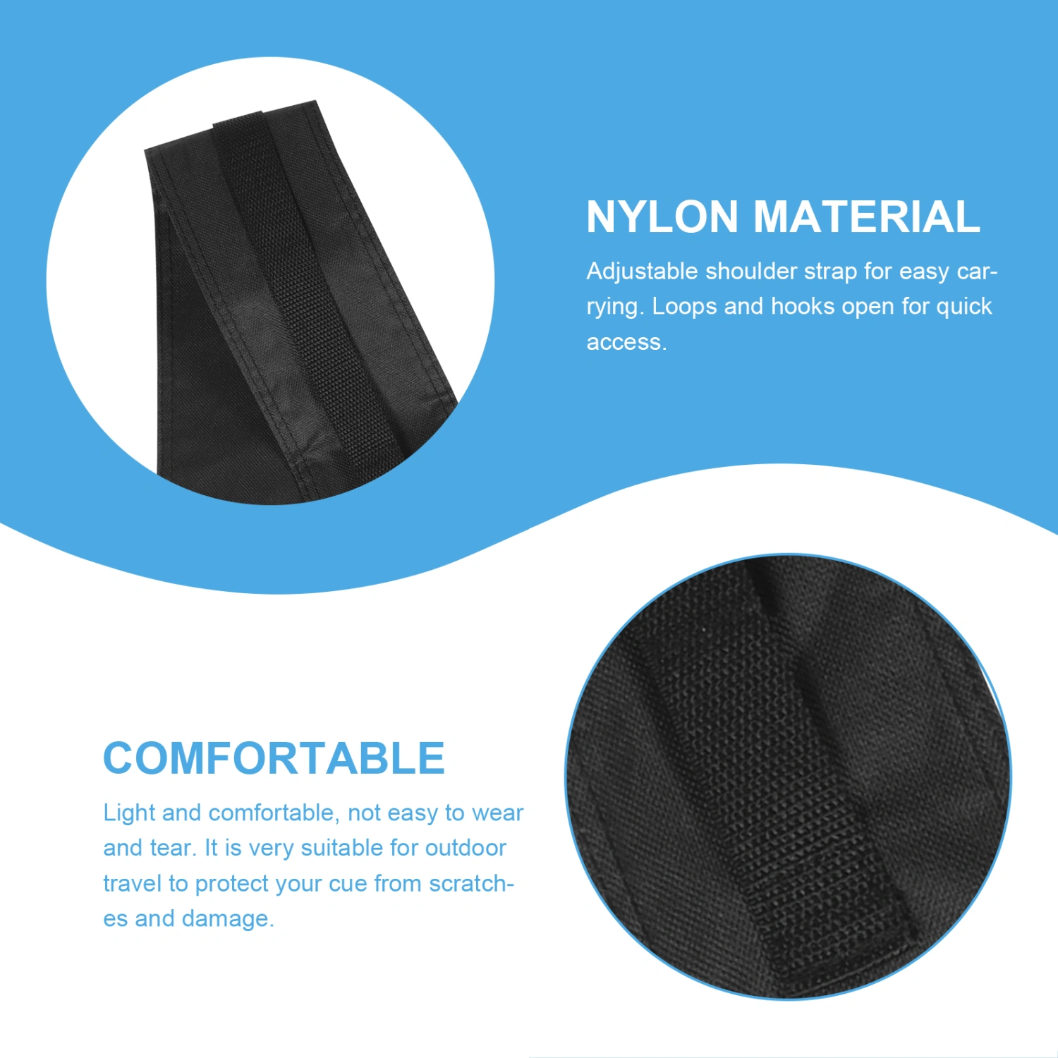 Nylon Cue Container Billiard Cue Bag Billiard Cue Organizer Pool Stick Pouch