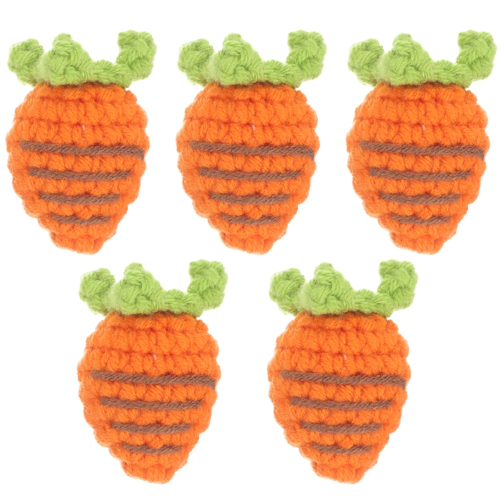 5pcs Handmade Carrot Ornaments Brooches Hairpin Making Carrot Charm Supplies