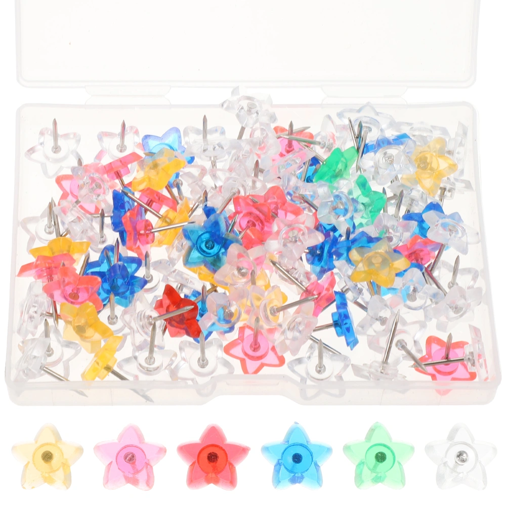 100Pcs Delicate Pushpins Multi-function Thumb Tacks Convenient Thumbtacks Map Accessory