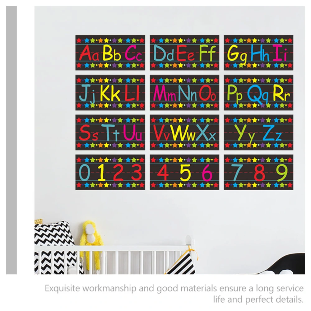 1 Set of DIY Numbers Decal Decorative Alphabet Poster Educational Numbers Poster