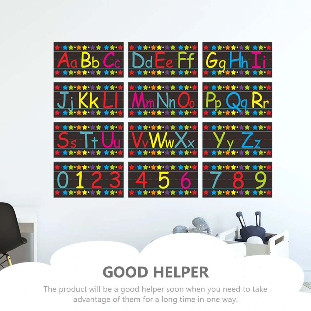 1 Set of DIY Numbers Decal Decorative Alphabet Poster Educational Numbers Poster
