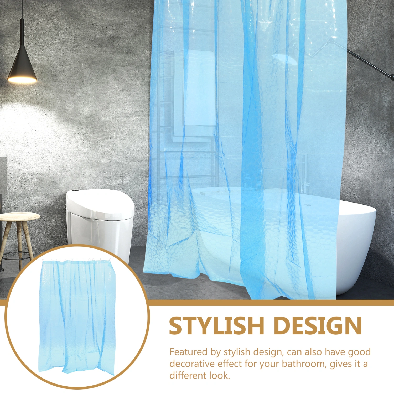Bath Shower Curtain Household Shower Curtain Bathroom Decorative Shower Liner