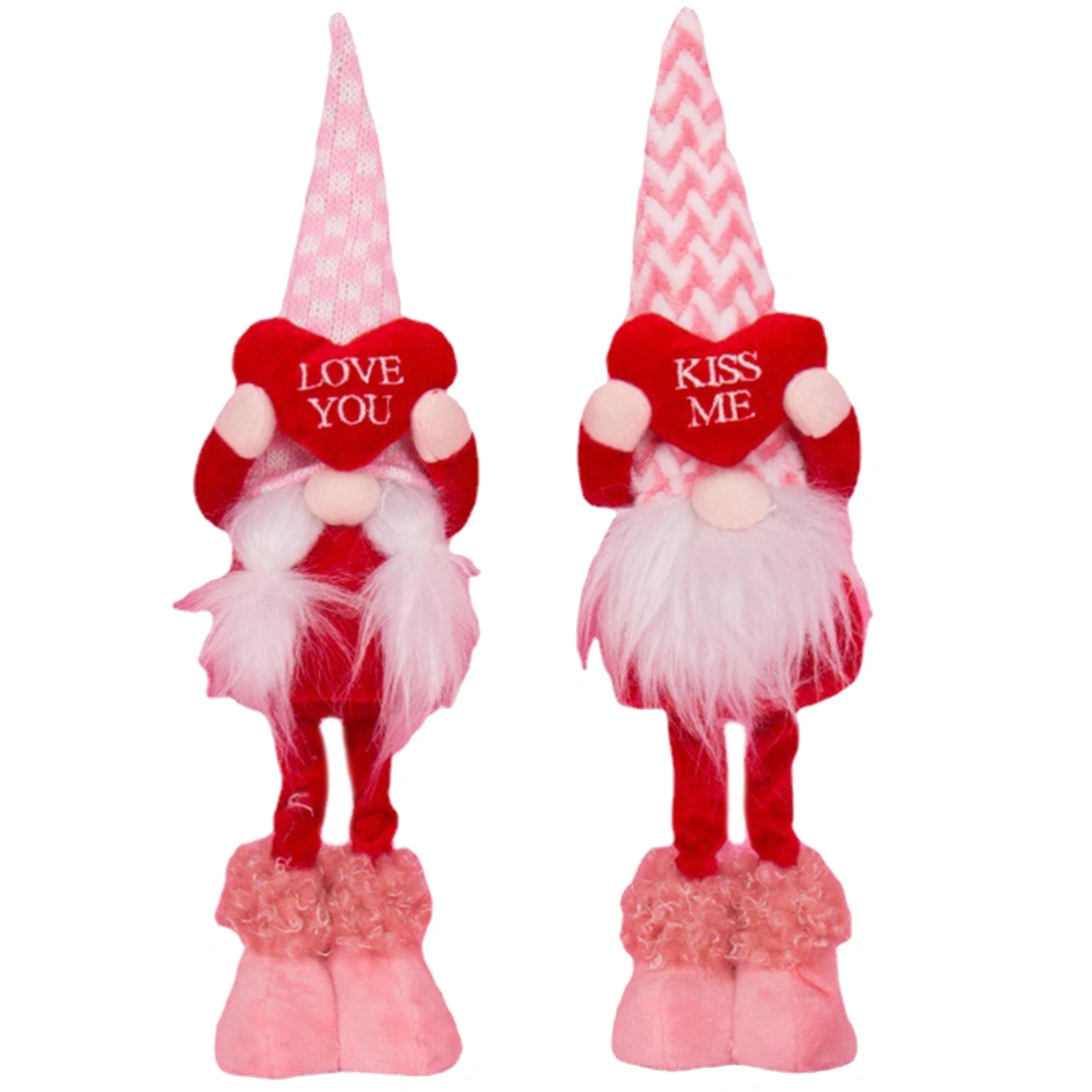 2Pcs Valentines Day Gnomes Valentine Day Decors Valentine Gnome Dolls Valentines Day Gifts