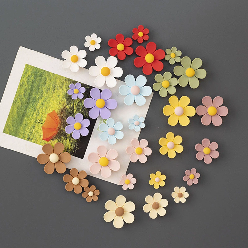 27 pcs Fridge Magnets Flower Refrigerator Magnets Cute Flower Fridge Magnets for Decor