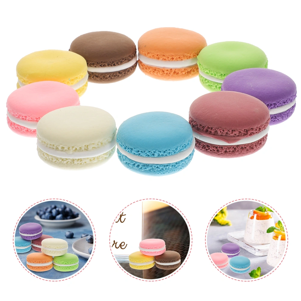 9pcs Simulated Macaron Cake Model Realistic Dessert Prop Party Countertop Macaron Model