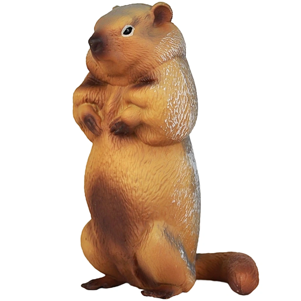 Groundhog Statue Plastic Groundhog Sculpture Figure Home Groundhog Decor Animal Model