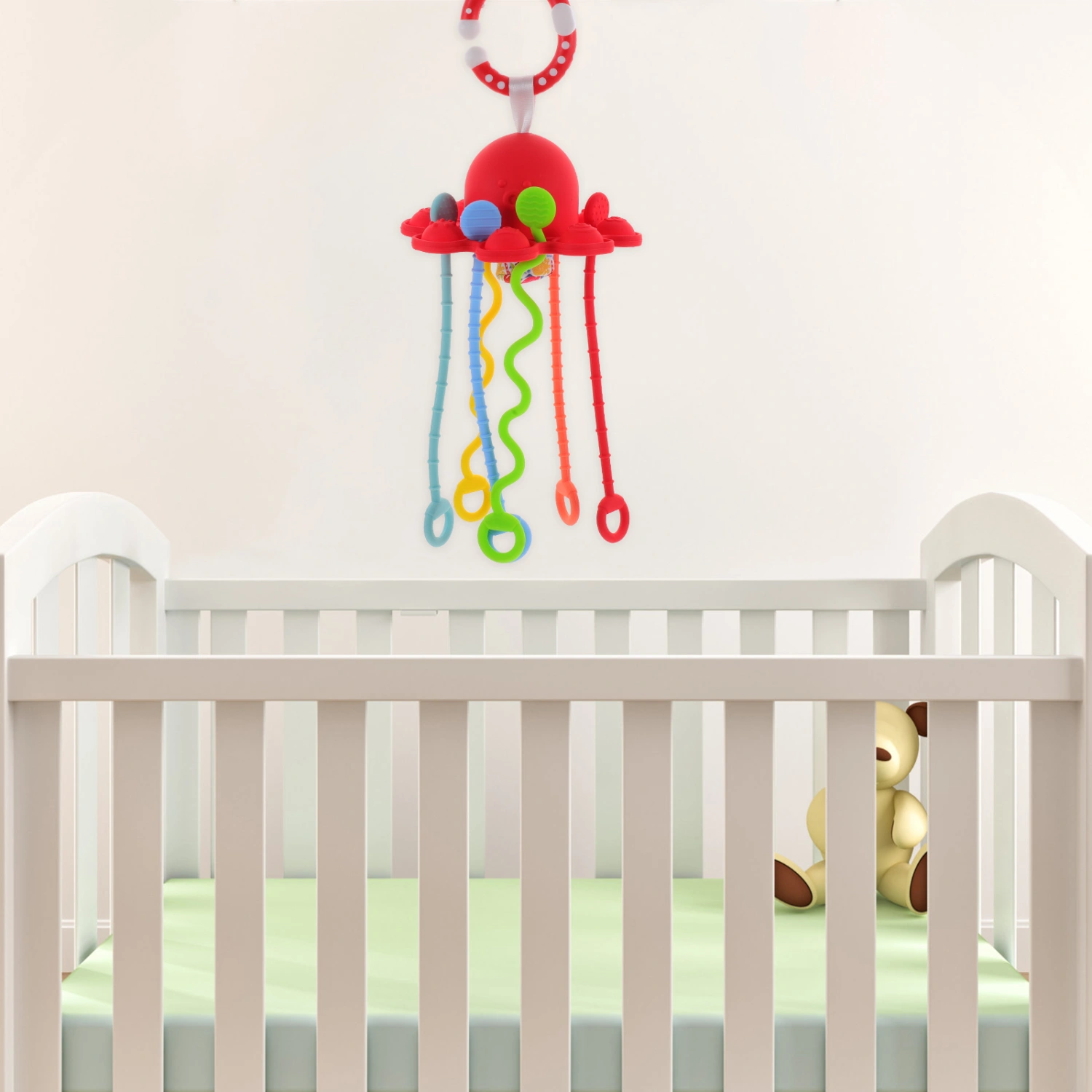 Toddler Sensory Toy Sensory Pull String Toy Octopus Shaped Sensory Learning Toy for Baby
