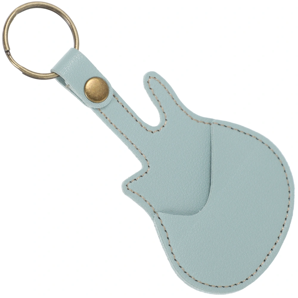 PU Leather Guitar Picks Case Guitar Picks Holder Portable Guitar Pick Case with Key Chain