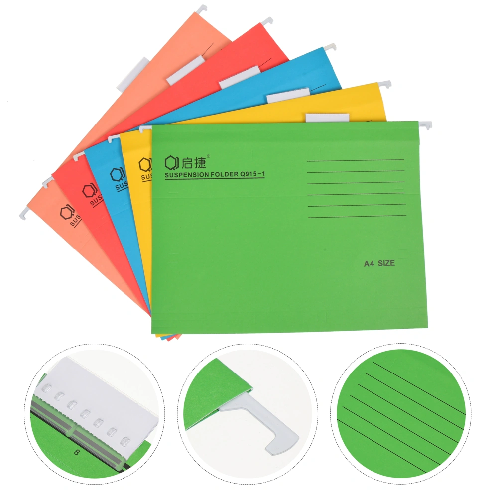 5Pcs Coupon Organizer Hanging File Organizer Colorful File Folder Office File Folder Receipts Bills Folder