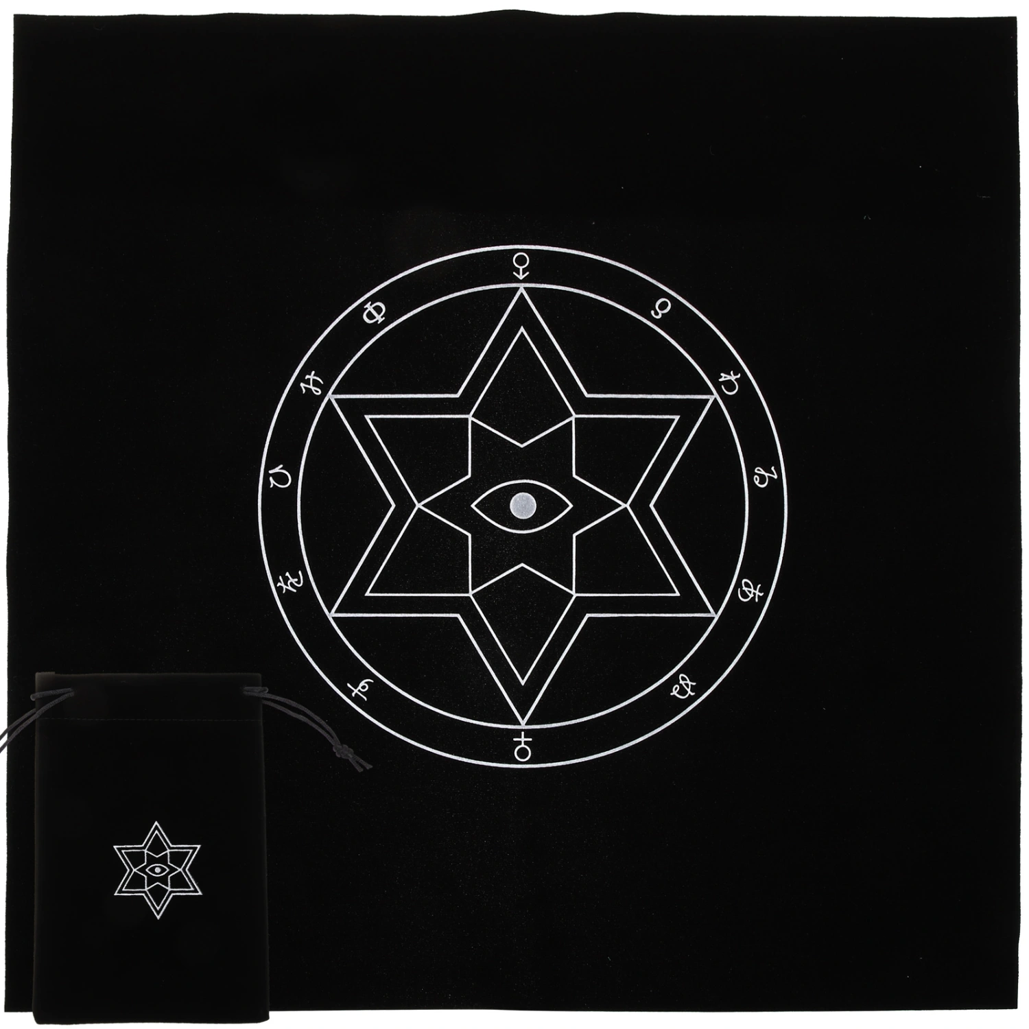 1 Set Altar Tarot Table Cloth Reading Divination Tablecloth Tarot Cards Bag Storage Holder