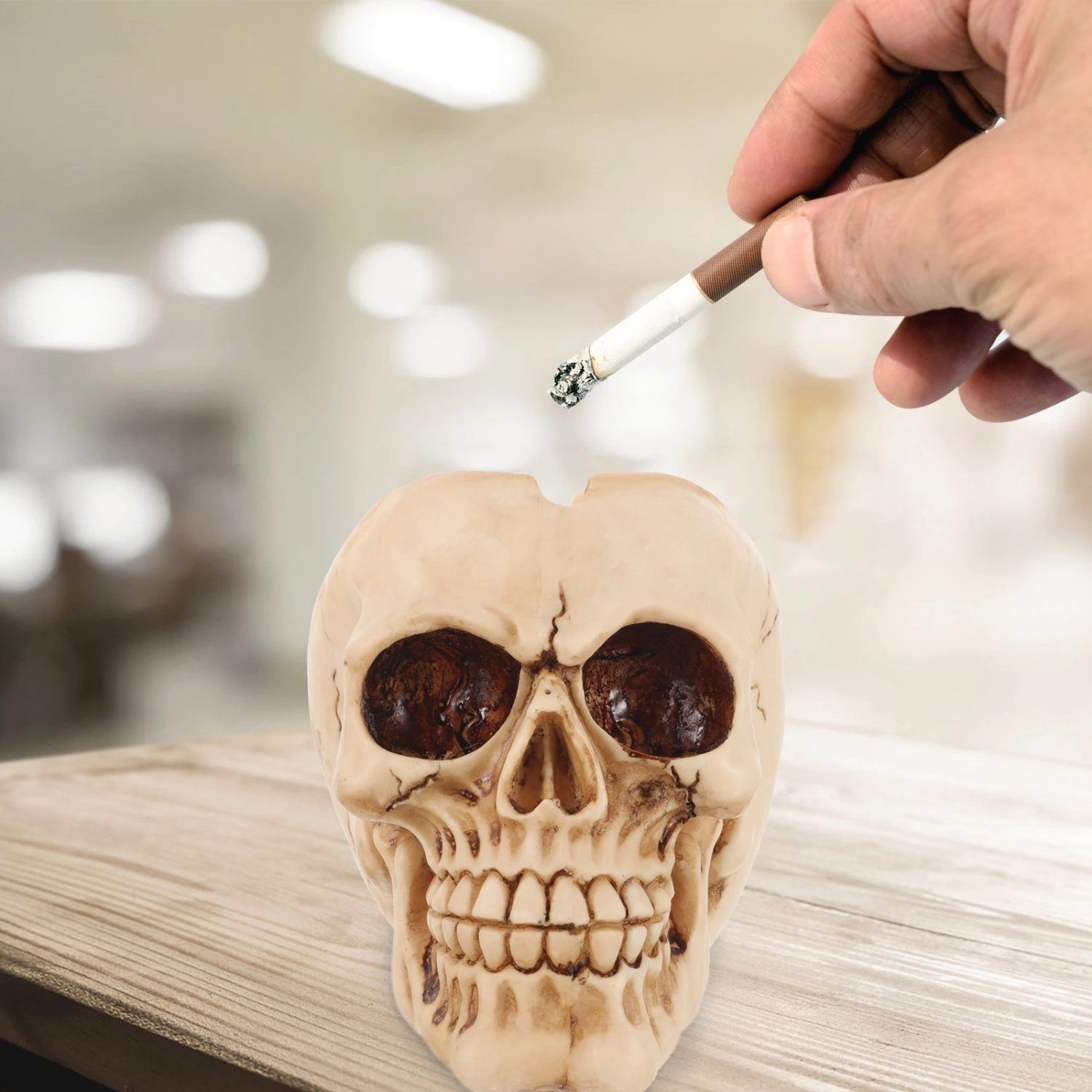 Skull Ashtray Decorative Ashtray Halloween Skull Sculpture Home Ashtray