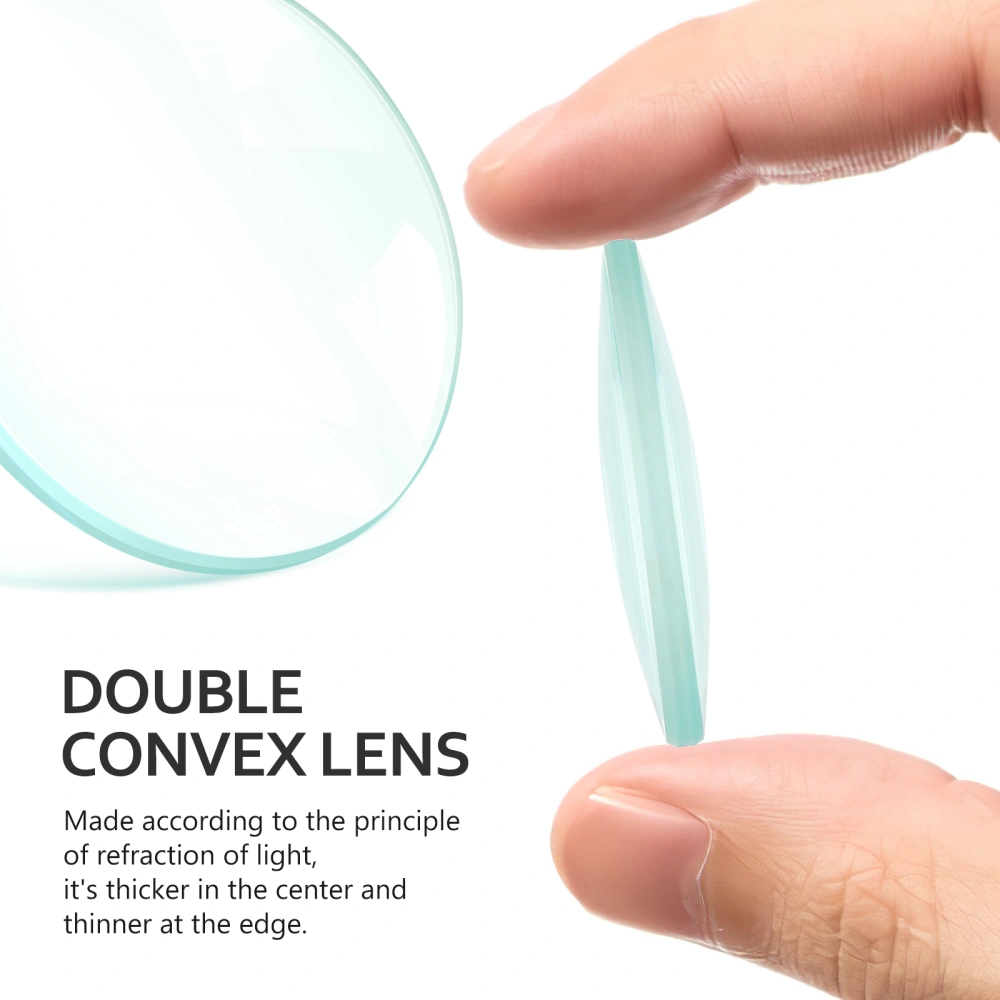 Double Convex Glass Lens Optical Lens for Scientific Experiment Laboratory 30mm Diameter 50mm Focal Length