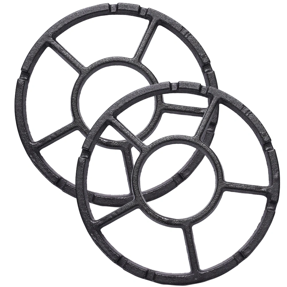 2Pcs Kitchen Gas Stove Rack Anti-slip Wok Stove Ring Cast Iron Stove Rack Wok Stove Ring