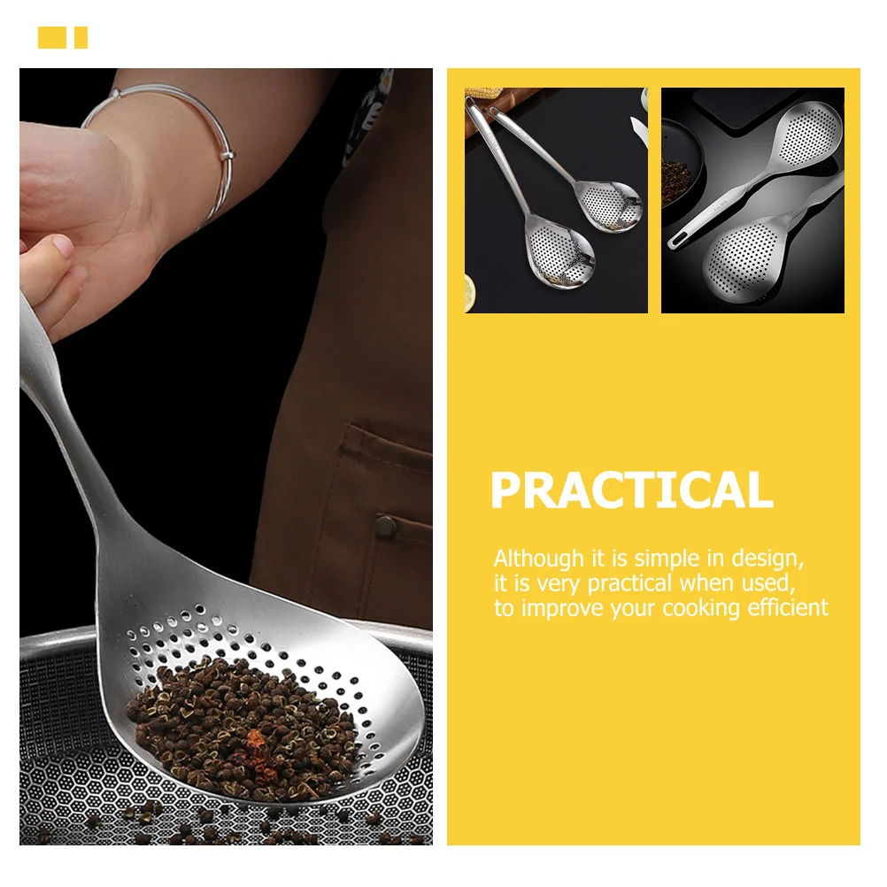 Reusable Colander Spoon Kitchen Filtering Ladle Noodle Straining Basket Cooking Colander Spoon