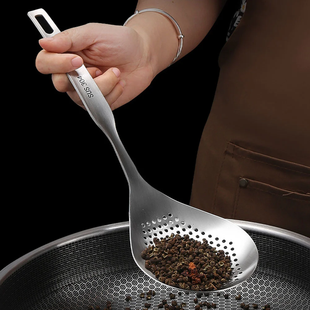 Reusable Colander Spoon Kitchen Filtering Ladle Noodle Straining Basket Cooking Colander Spoon