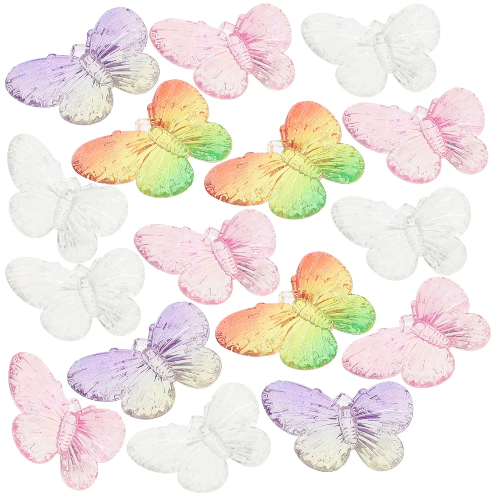 30pcs Butterfly Charms Butterfly Flatback DIY Crafts Resin Butterfly Hanging Decors