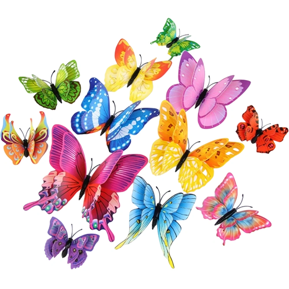 48pcs Butterflies  Refrigerator Decor 3d Butterflies Magnetic Stickers Home Decorations