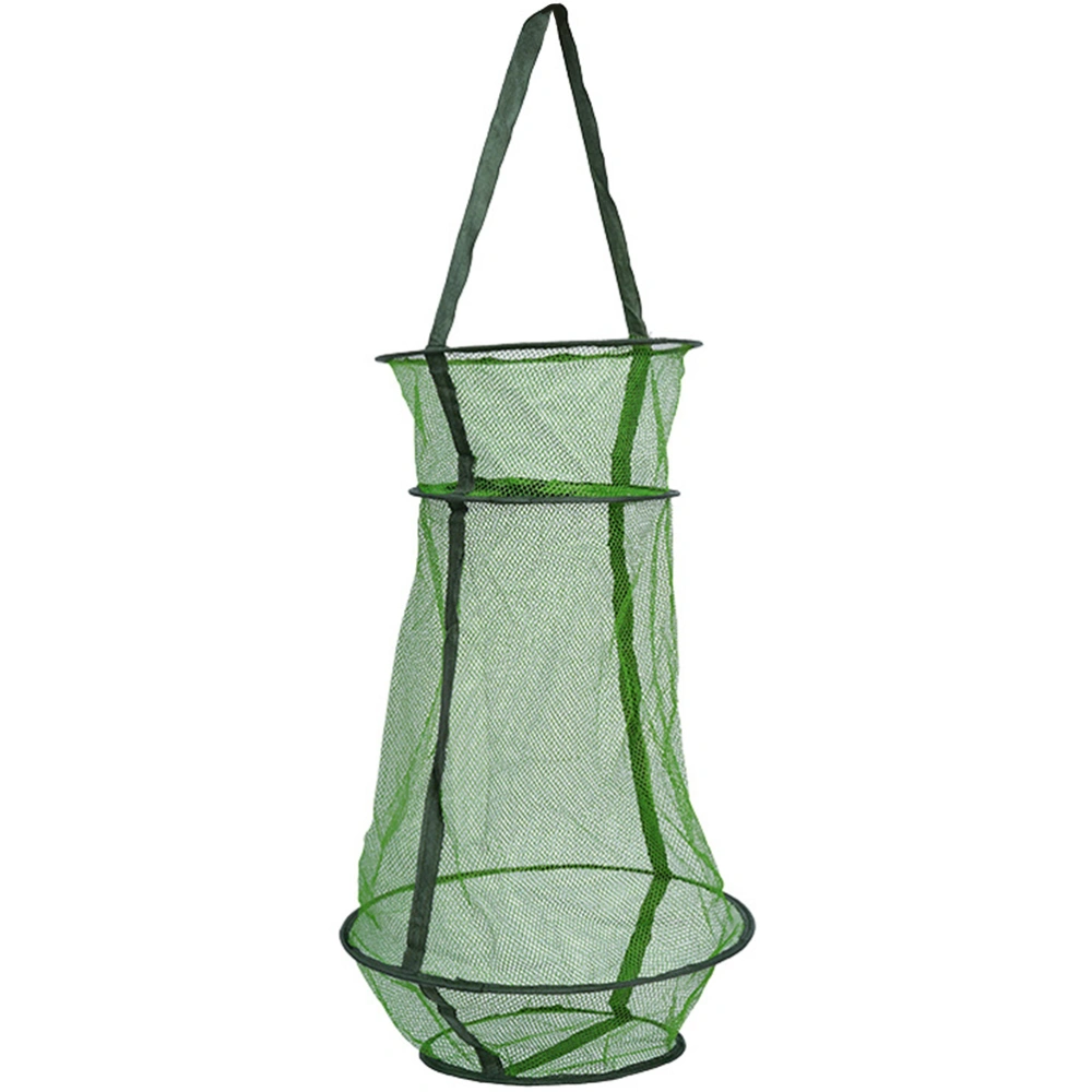 Fishing Net Fish Catch Basket Foldable Fishing Basket Portable Fishing Mesh Basket Drawstring Fish Net