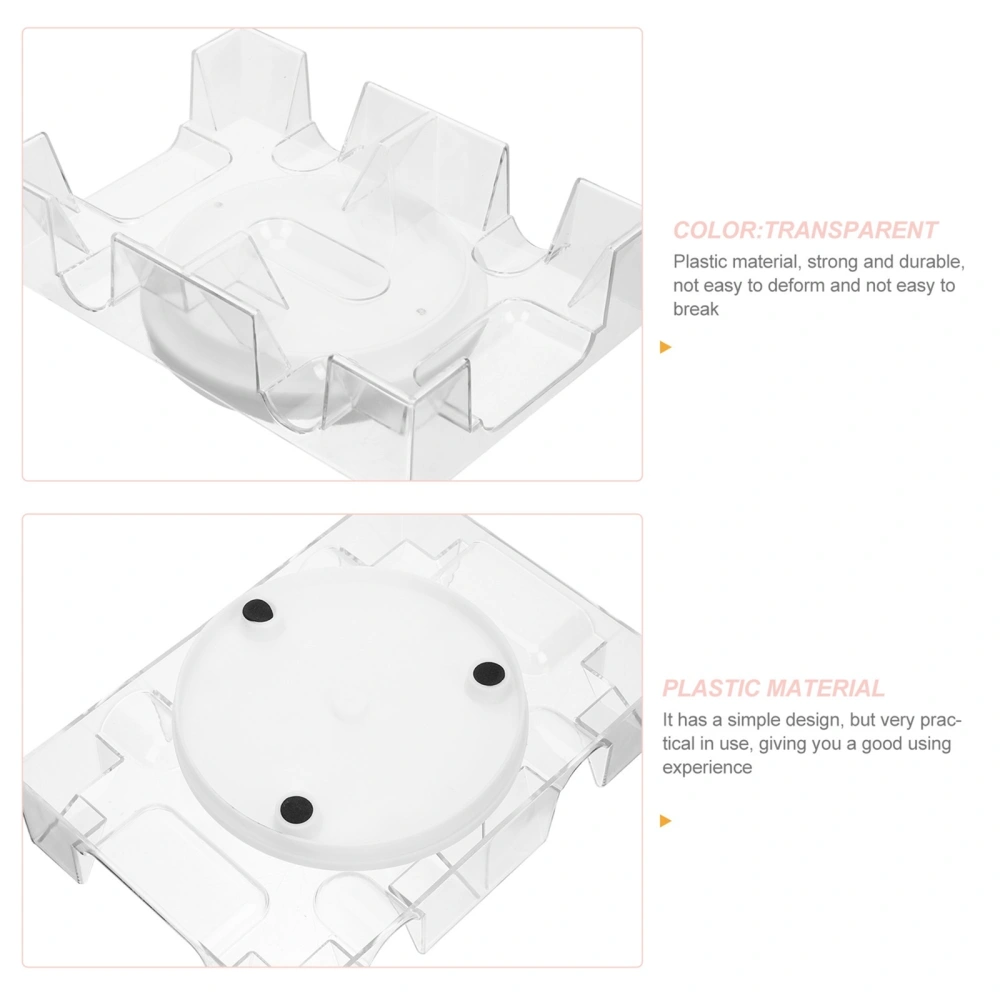 Dual Deck Card Holder Tray Plastic Deck Cards Holder Rotary Card Tray Hands Card Holder