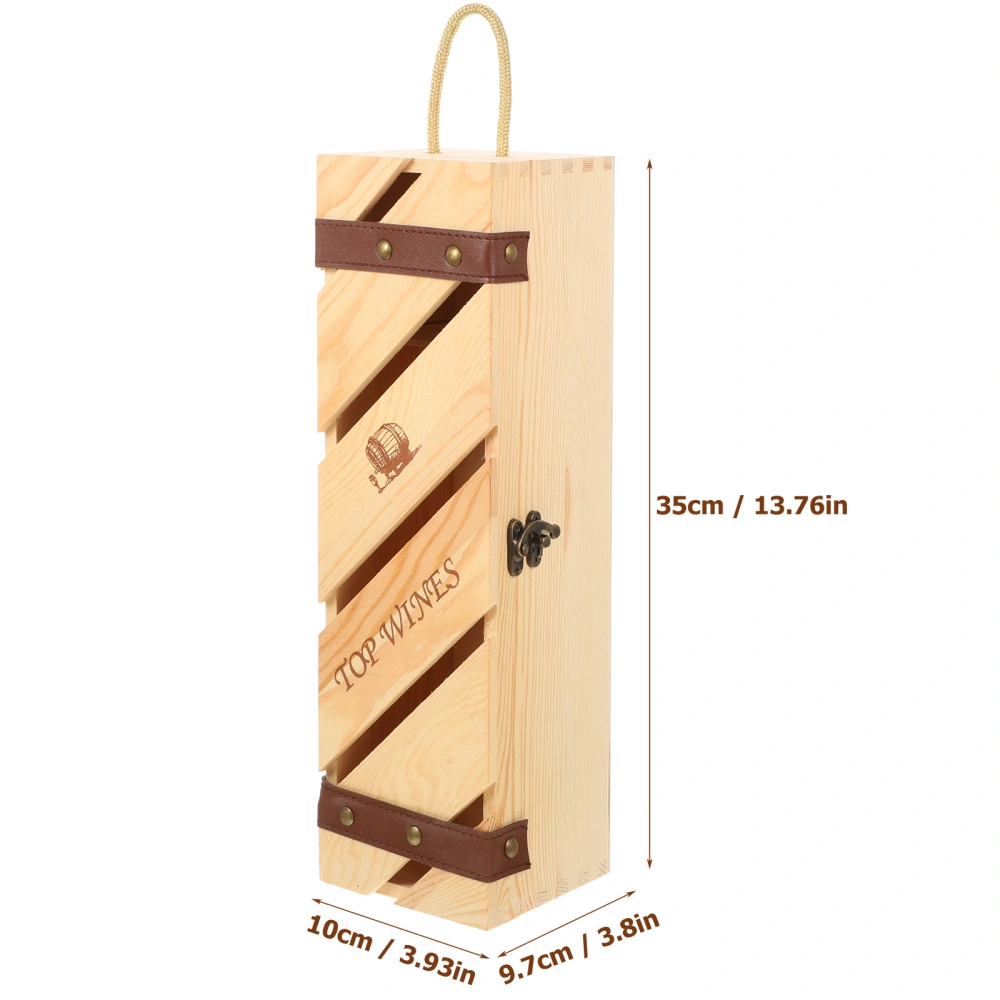 Wood Wine Storage Box Delicate Wine Bottle Holder Wine Bottle Gift Container Package Box