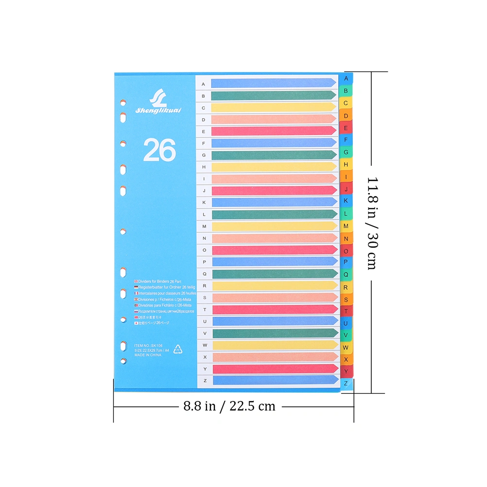 46 Pages of Household Notebook Dividers Professional Tab Dividers Convenient Binder Tabs Book Accessory