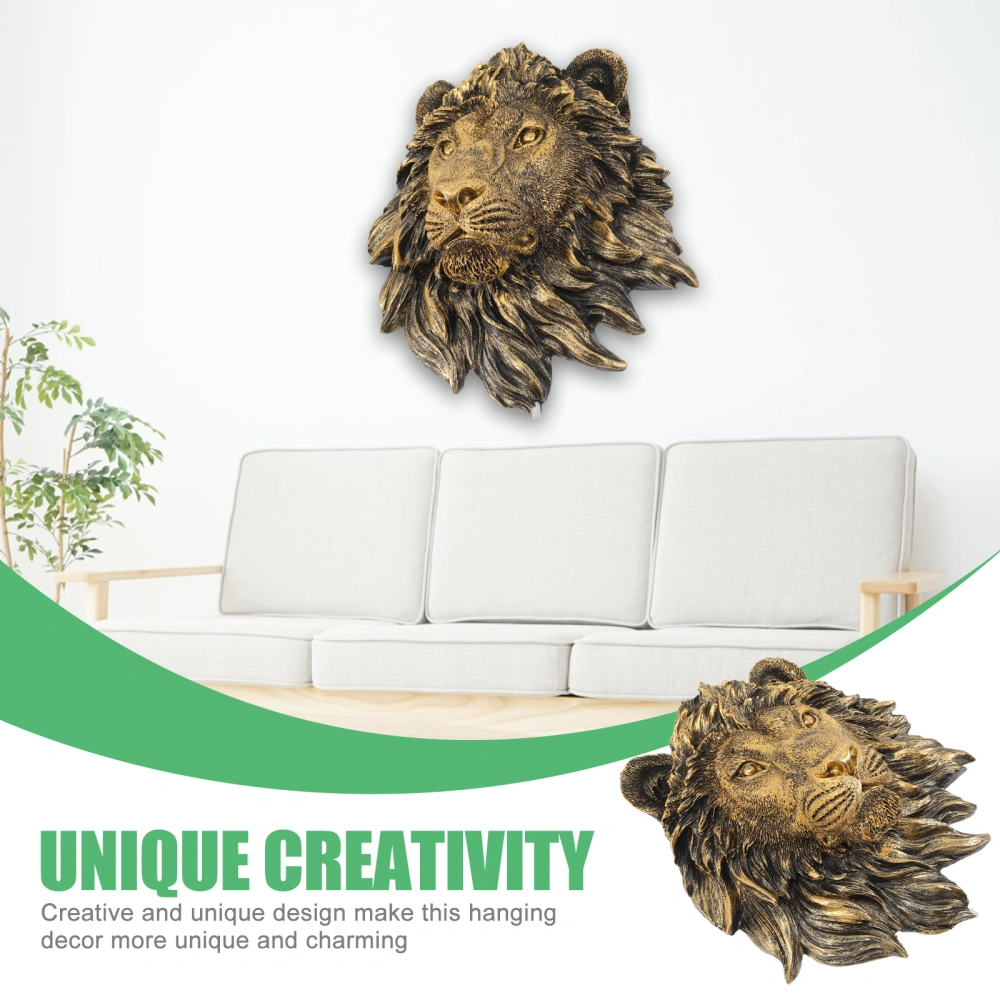 Wall Art Decoration Wall Animal Head Resin Lion Head Decorative Animal Head Decor