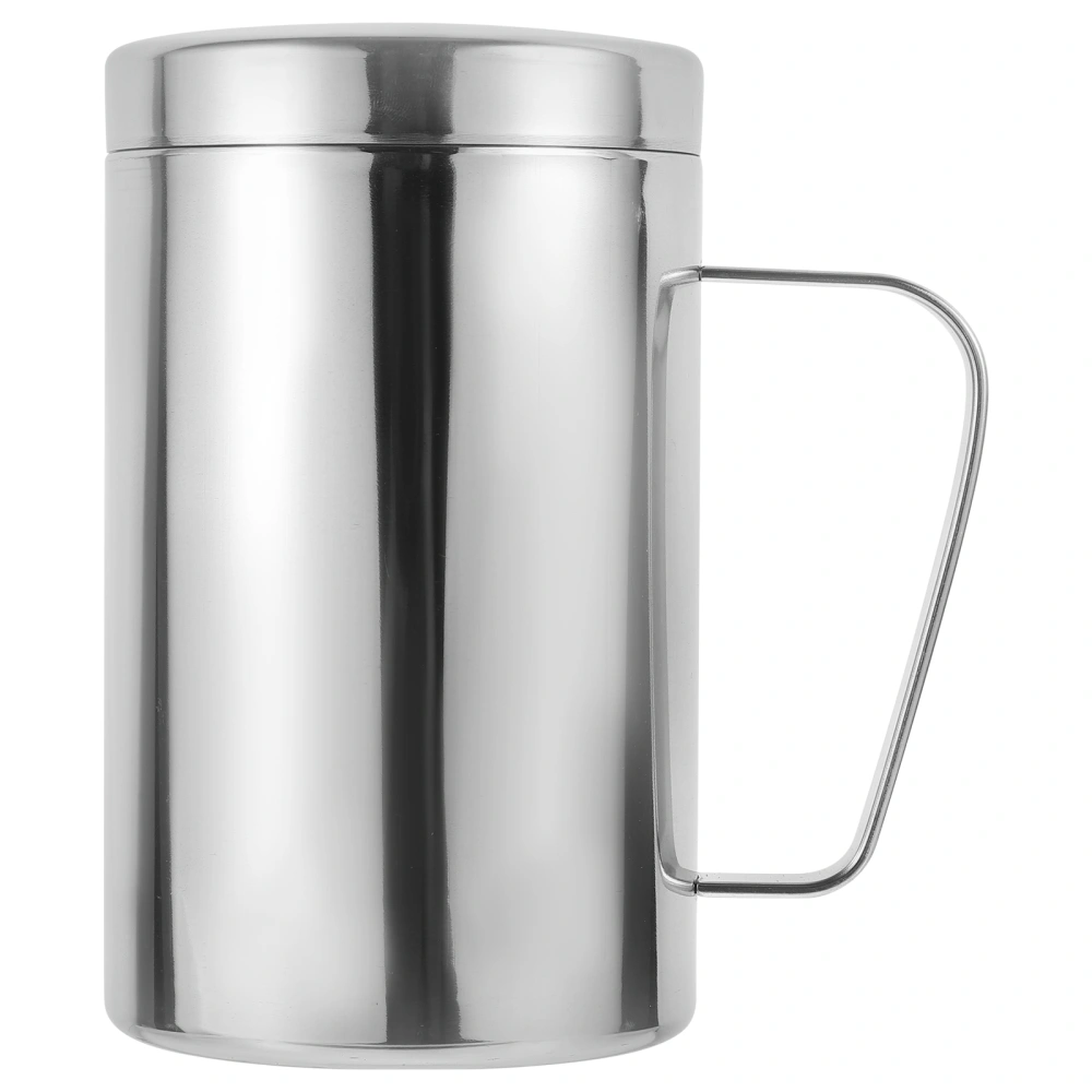 Household Water Cup Metal Coffee Mug Breakfast Coffee Cup Household Beer Cup with Lid