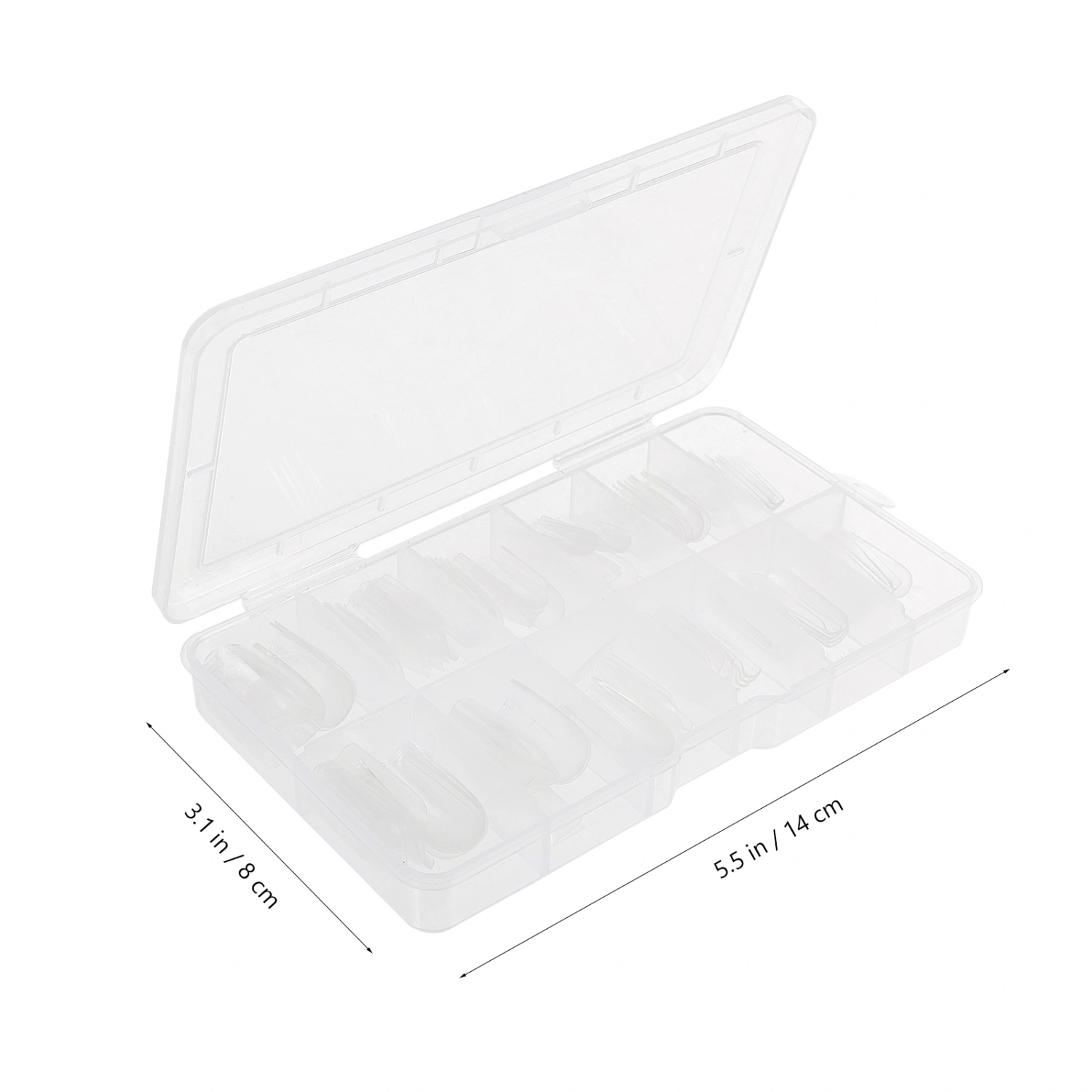 120Pcs Clear Nail Tips Transparent Press on Nails Glue on Nails Fake Nail Decoration