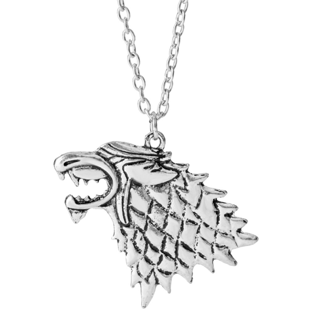 Wolf Necklace Wolf Head Pendant Necklace Retro Necklace Clavicle Chain Wolf Jewelry