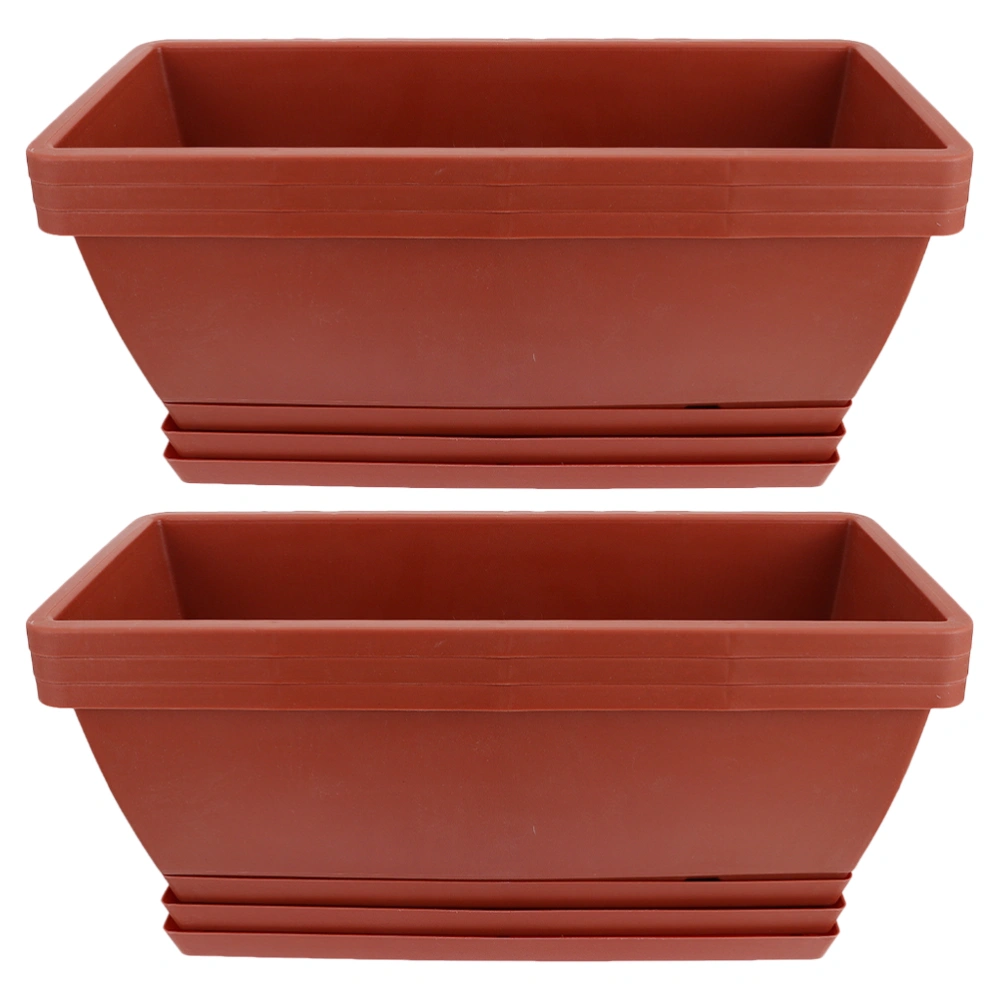 6pcs Plastic Flower Pot Garden Planter Basket Home Balcony Large Plant Flowerpot