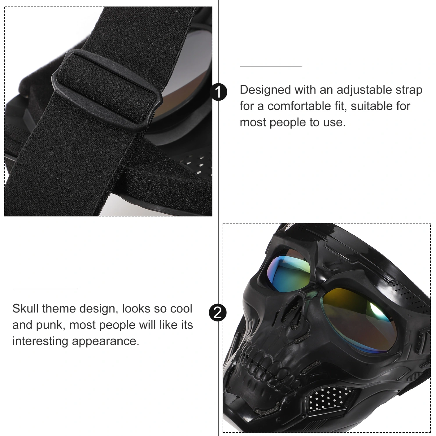 Skull Goggle Mask Riding Mask Safety Road Riding Glasses Cosplay Costume Accessory