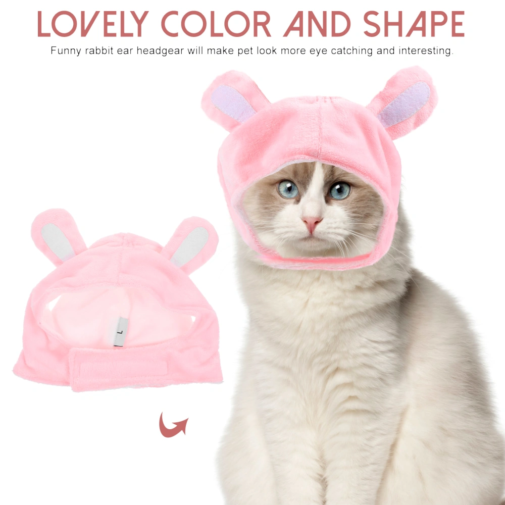 Pet Headgear with Bunny Ears Easter Costume for Cats Kitten Puppy and Small Dogs