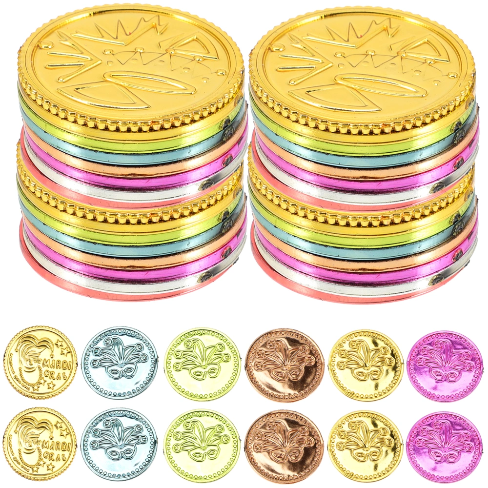 100Pcs Pirate Coins Reward Supplies Plastic Treasure Coins Pirate Game Supplies