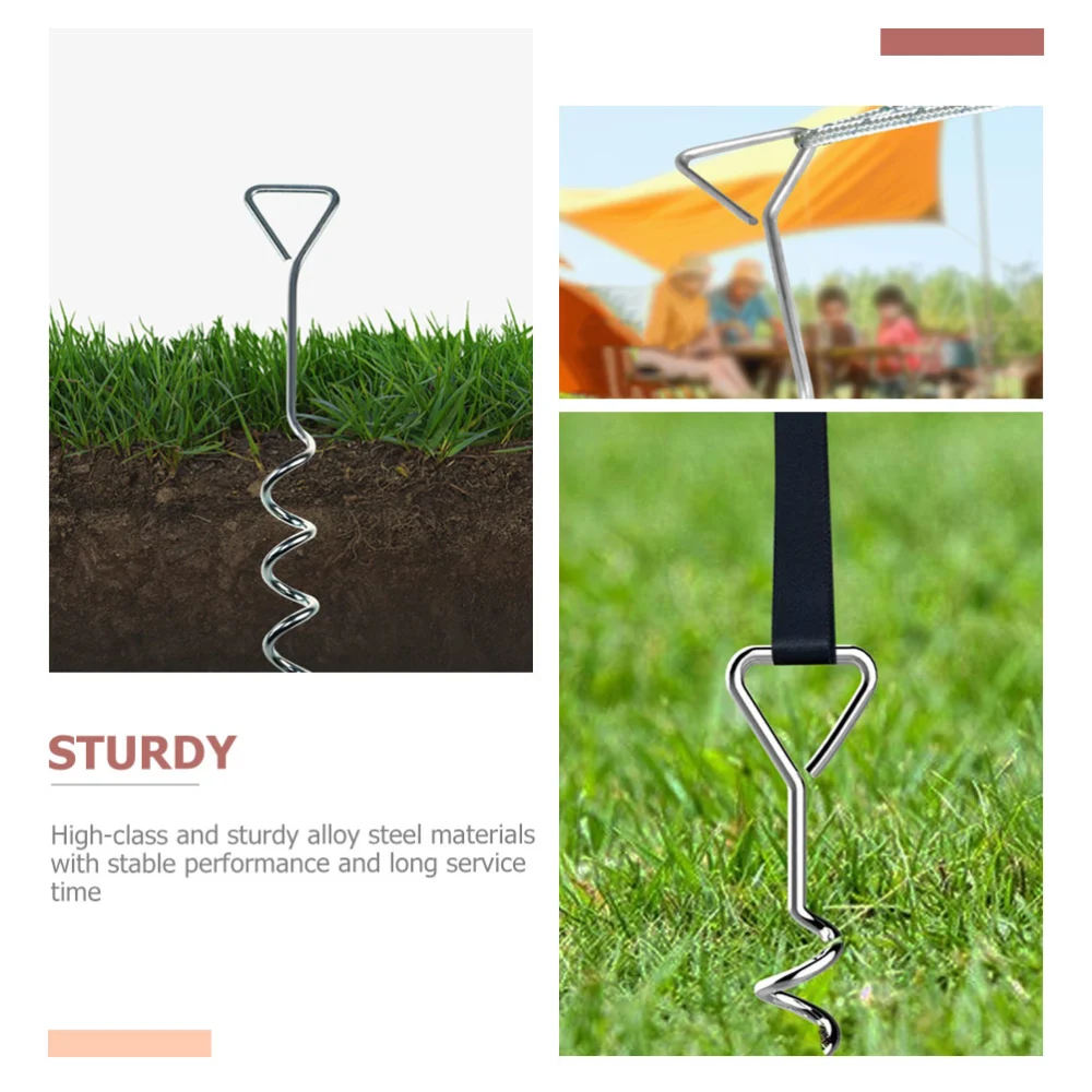 Dog Yard Stake Dog Ground Stake Metal Dog Leash Stake Reusable Spiral Stake Dog Supply