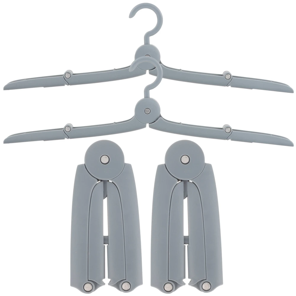 4Pcs Travel Hangers Folding Clothes Hangers Foldable Clothes Drying Rack Portable Travel Hangers