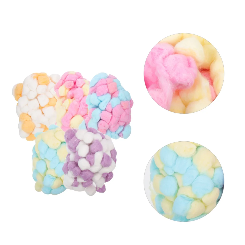 500pcs Cotton Balls Hamsters Warm Pom Pom Balls Winter Pet Colored Cotton Balls