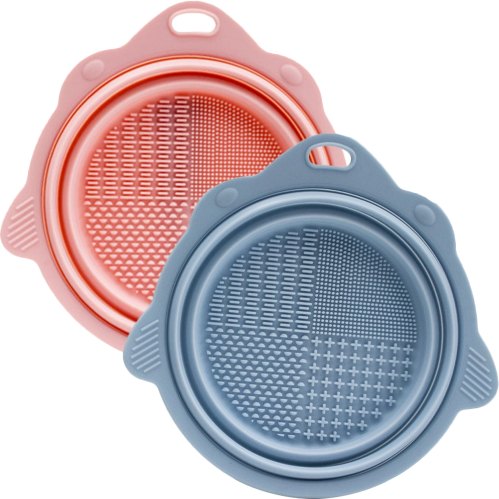 2pcs Portable Brush Cleaners Makeup Brush Cleaning Pads Brush Cleaning Bowls