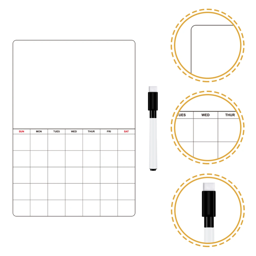 2 Sets of Fridge Message Board Magnetic Planning Whiteboard List Reminder Schedule Message Board