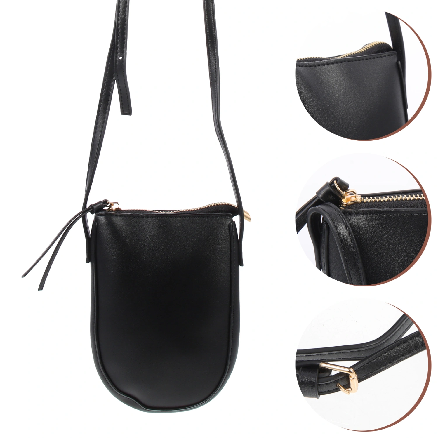 Portable Phone Bag Shopping Storage Pouch Girl All-match Zipper Design Cross-body Bag