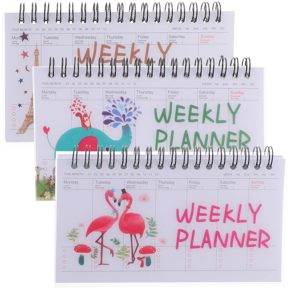 3Pcs Multi-Function Note Book Binder Planner Organizer Student Academic Planner Student Accessory