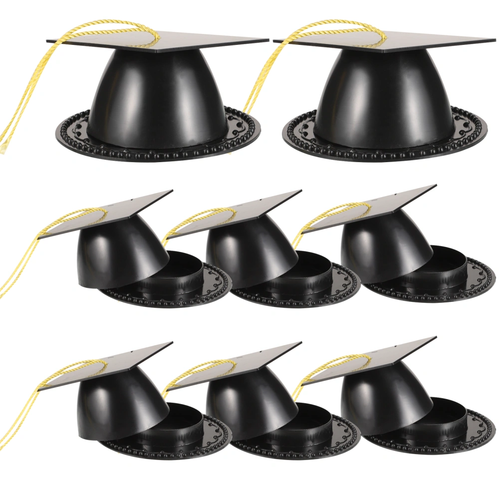 10pcs Graduation Theme Desktop Ornament Doctoral Cap Shape Decoration Grad Party Supply