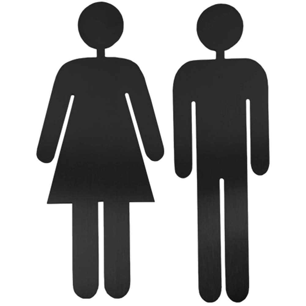 1 Pair Restroom Identification Signs Men Women Toilet Signs Restroom Guiding Signs