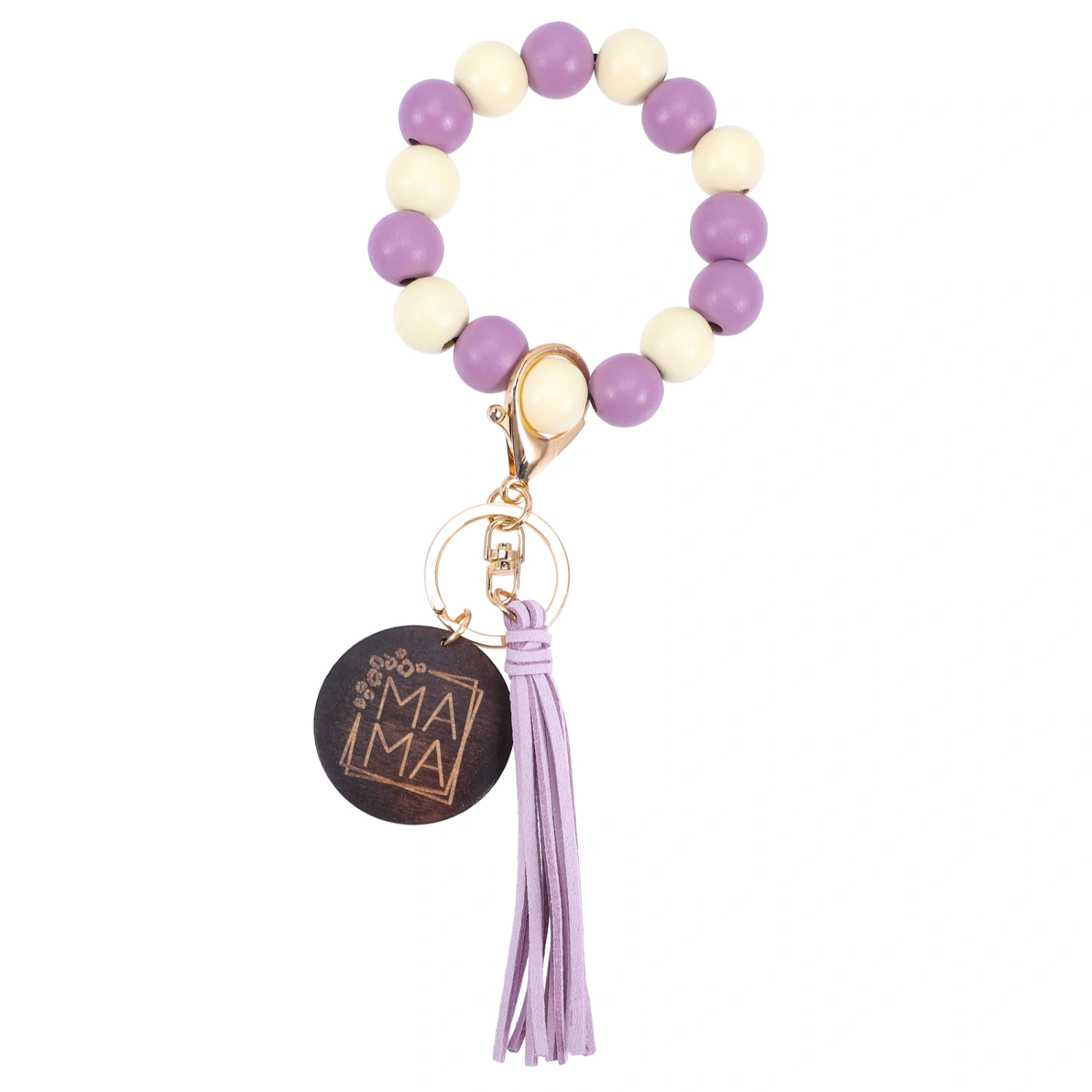 Keychain Bracelet Beads Key Chain Wristlet Great Mother’s Day Gift for Mom