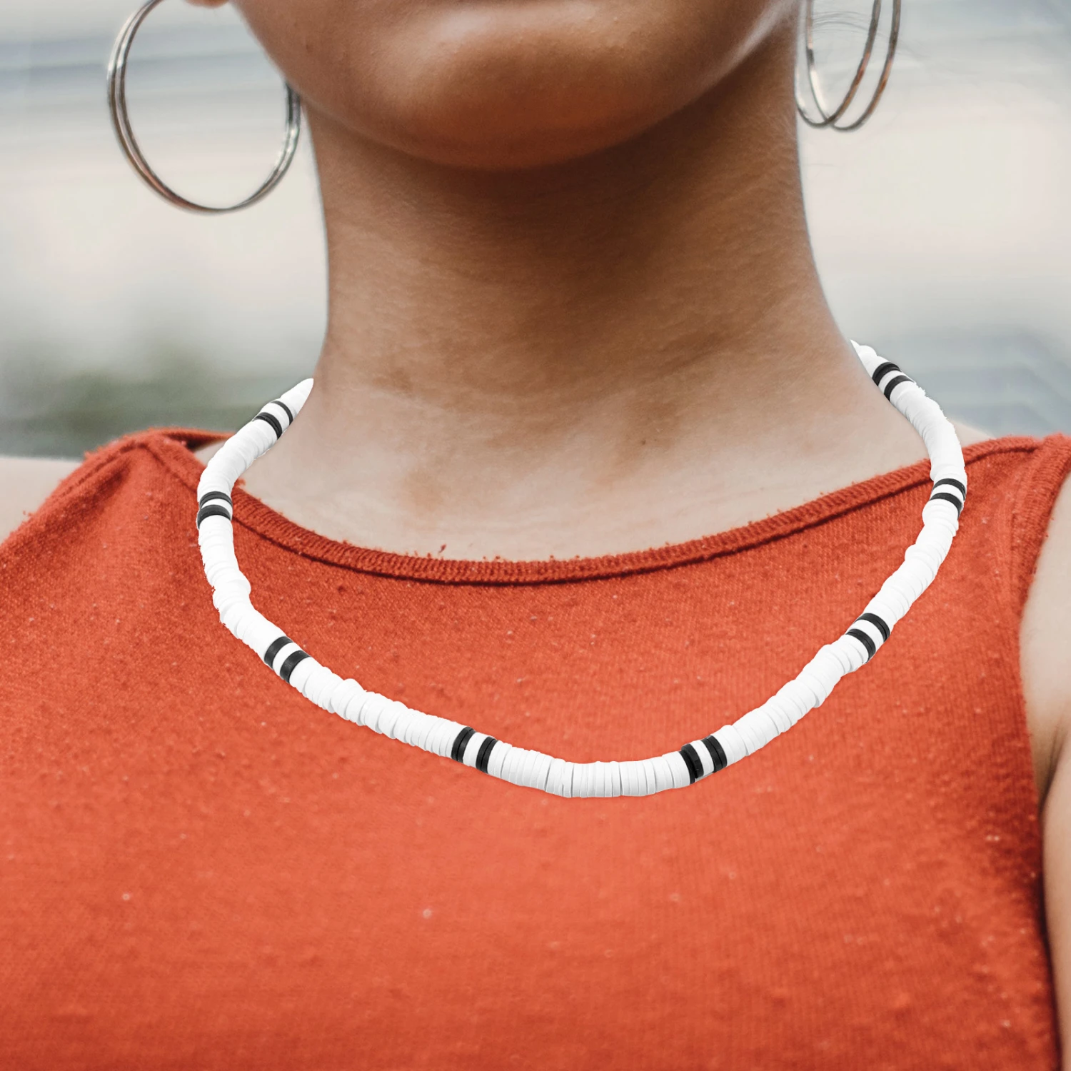 Clay Choker Necklace Clavicle Chain Hip Hop Necklace Simple Men Neck Jewelry